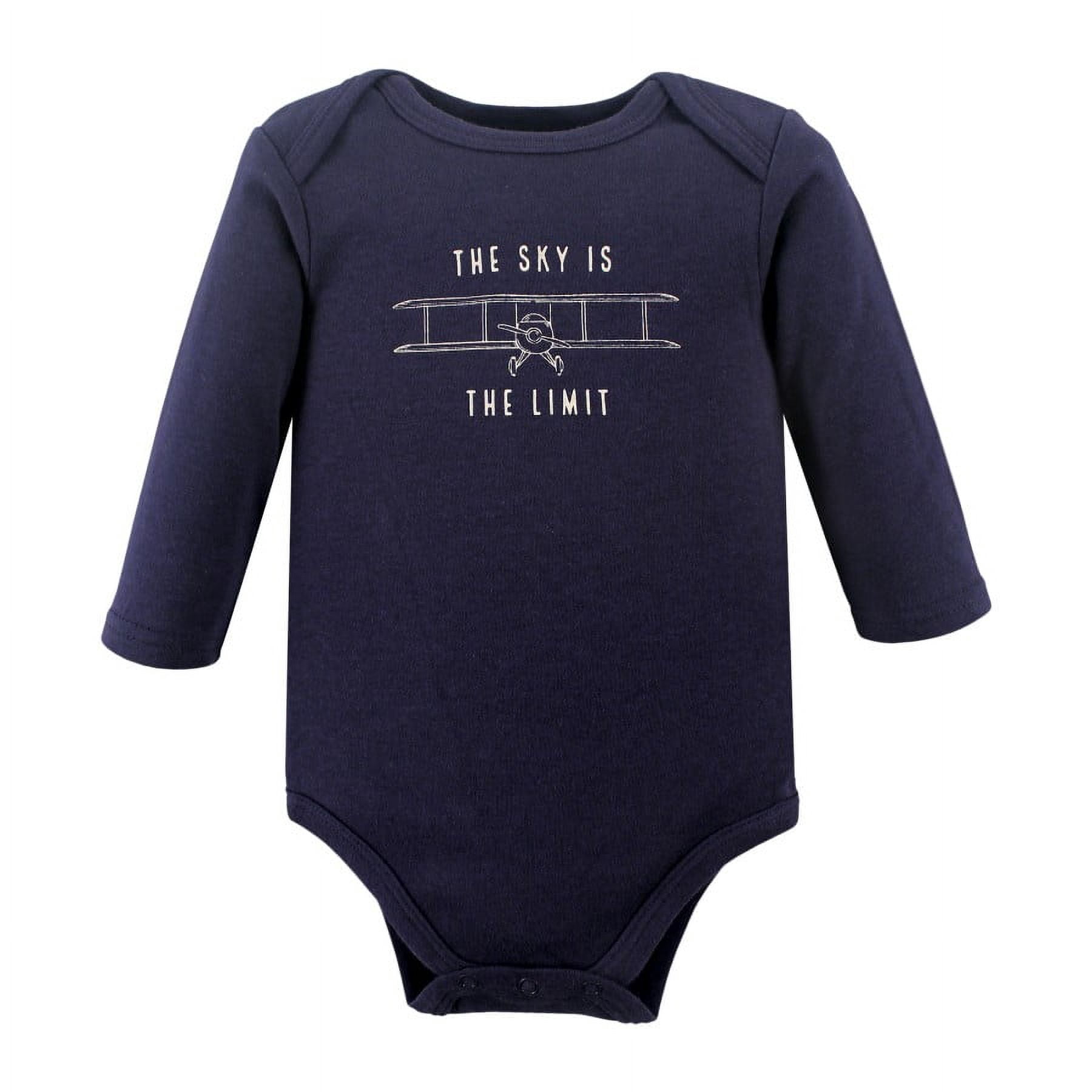 Hudson Baby Cotton Long-Sleeve Bodysuits, 3- Pack, Newborn- 24 Months