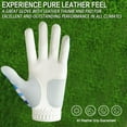 thumbnail image 3 of FINGER TEN Golf Gloves Men Left Hand Right with Ball Marker USA Flag Blue Camo Plaid Pack, Mens Leather Golf Glove All Weather Grip Small Medium ML Large XL, 3 of 8