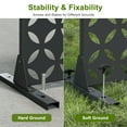 thumbnail image 6 of MAYEERTY 72"x47" Outdoor Privacy Screen with Stand Daniel Metal Balcony Decorative Screen,Black, 6 of 7