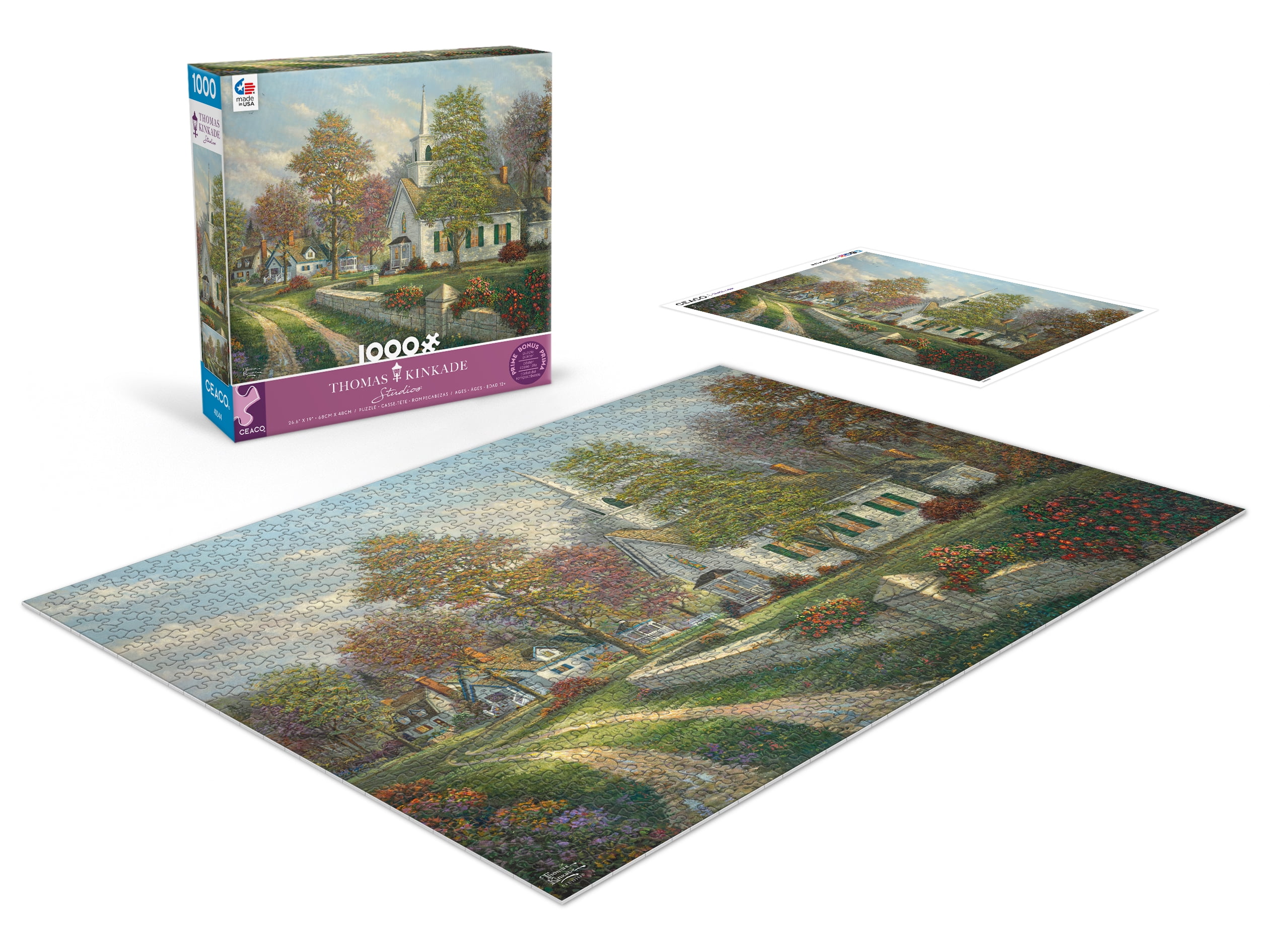 Ceaco - Thomas Kinkade - Serenity Chapel - 1000 Piece Interlocking Jigsaw Puzzle