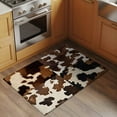 thumbnail image 3 of Cow Patterned Bathroom Rug Washable 2x3 Entryway Rug Non Slip Vintage Farmhouse Abstract Country Western Front Door Mat Low Pile Indoor Doormat Throw Floor Carpet for Kitchen Bedroom Entrance, 3 of 8