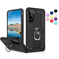 Entronix for Samsung Galaxy S21 Plus Heavy Duty Case with Rotating Ring Military Grade Protection with Shockproof Kickstand Cover for S21 Plus 5G 6.7 inch (Black)