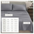 thumbnail image 3 of Cotton Heathered Melange Jersey Knit Bed Sheet Set (King, Heathered Denim Blue), 3 of 7