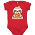 thumbnail image 3 of Inktastic Sloth Pizza Boys or Girls Baby Bodysuit, 3 of 5