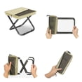 thumbnail image 1 of Taburete de camping Zabplox 2 en 1 plegable 100 kg caqui L, 1 of 7