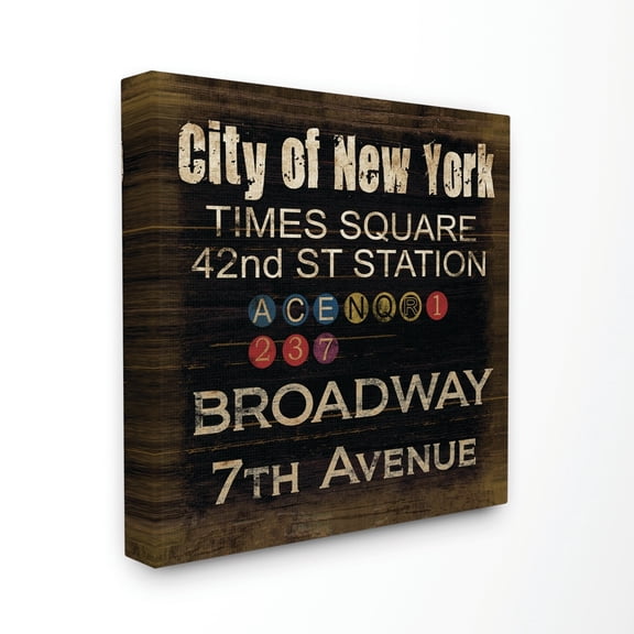 Stupell IndustriesCity Of New York Subway Stops Canvas Wall Art by Gplicensing
