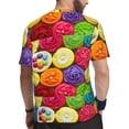 thumbnail image 2 of Wukai Brightly Colored Cupcakes Print Men's Short-Sleeved Mesh T-Shirt,Quick-Dry Short Sleeve Workout T-Shirt-6X-Large, 2 of 8