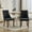 Black, variant on Strong Back Support - Beige Dining Chairs with High Rebound Cushion for Family Meals