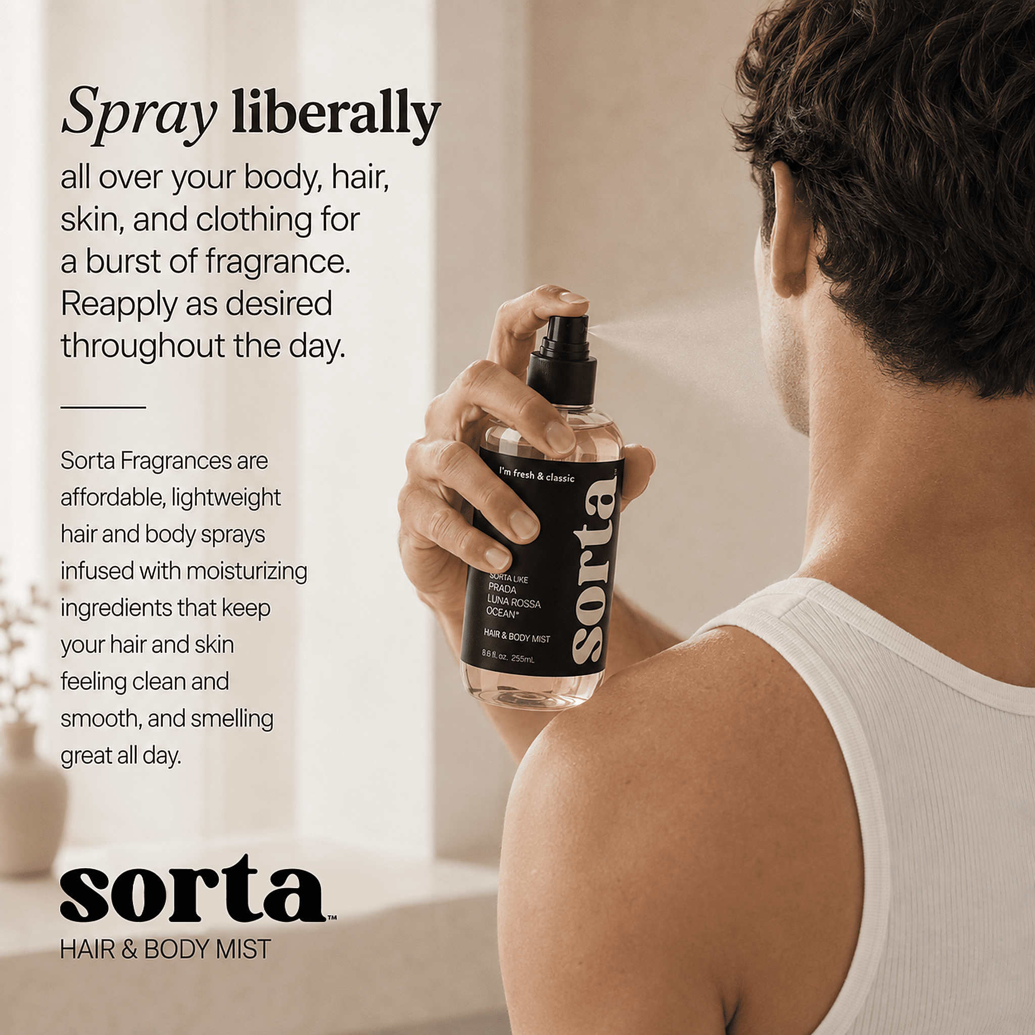 Sorta Bold & Confident Hair & Body Mist, Inspired by Creed Aventus, 8.6 fl oz