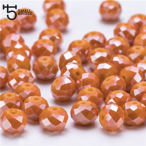 Cuentas de cristal Rondelle sueltas checas de 4, 6 y 8mm para fabricación de joyería Diy, costura AB, espaciador de Color, cuentas de vidrio facetadas, venta al por mayor Tan Jianjun unisex