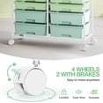 thumbnail image 4 of Carro de almacenamiento TOOLF de 12 cajones con tapa de madera verde, 4 of 9