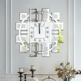 thumbnail image 3 of LUVODI Silver Irregular Wall Mirror Clock Crushed Diamond Inlay Wall Decor Clock Roman Numerals -23.62x23.62 inch, 3 of 12