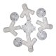 thumbnail image 1 of Conectores de codo rectos de plástico suficientes para toldo de carpa Pieza de repuesto Tubo de unión de 5 vías cruzado, 1 of 5