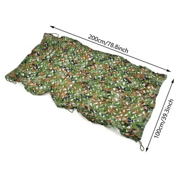 Filet de camouflage extérieur 1 m x 2 m pour forêt, chasse, camping, jungle