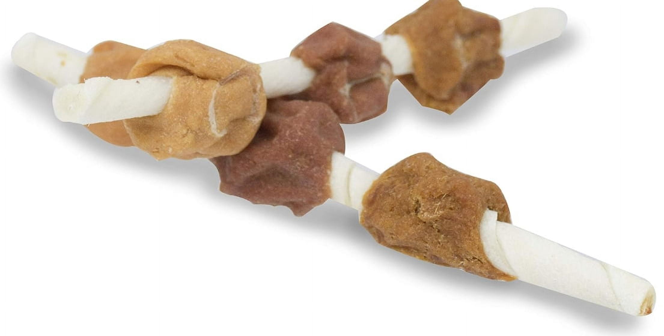 2 Pack Cadet Gourmet Beef Hide Shish Kabobs [Dog Meat and Jerky Treats, New Dog Supplies, Bulk Dog Supplies, Cadet] 8 oz (2 x 4 oz)