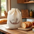 thumbnail image 7 of Reusable Cotton Bread Bag for Homemade Sourdough, Extra Large 15 x 12.3 Inch Storage Sack, Keeps Bakery Fresh Longer, Bread Pouch, 7 of 7