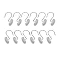thumbnail image 5 of Utopia Alley Shower Rings Hooks, Shower Curtain Rings Hooks for Bathroom, Rust Resistant Shower Curtain Hooks Rings, Set of 12, Chrome, 5 of 10