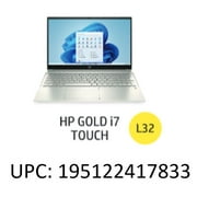 HP Pavilion 15.6 FHD Touch, Intel Core i7-1165G7, 8GB RAM, 512GB SSD, Lunar Gold, Windows 11, 15-eg0070wm