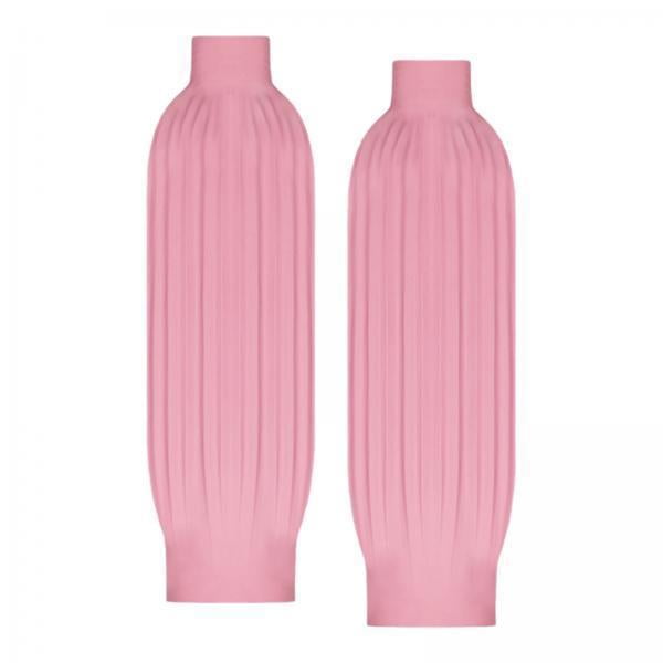 3xMangas De Látex Para Brazos Mangas Elásticas Multiusos Impermeables Para Pintar Tareas Domésticas Rosa 45 Cm