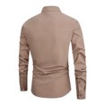 thumbnail image 3 of Admvng Mens Dress Shirts Casual Solid Button Long Sleeve Turn-down Collar Blouse Shirt,Sizes S-4XL, 3 of 3