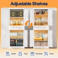 thumbnail image 2 of Metal Storage Cabinet, 71" H x 28" W x 16" D Locking Storage Cabinet with Adjustable Shelves and One Drawer for Office, Garage, Home, School, Utility(White), 2 of 7