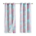 thumbnail image 2 of (2 pack) Your Zone Blackout Curtain Panel with Sheer Overlay, 1 Panel, Tie Dye, 37" W x 63" L, 2 of 7