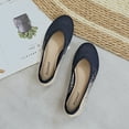 thumbnail image 6 of Women's Wide Width Flat Shoes，Plus Size Round Toe Slip on Wide Ballet Shoes., 6 of 8