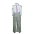 thumbnail image 2 of 3PC Shirt Gray Pants Nectie Set Baby Boy Toddler Kid Formal Suit Sm-7, 2 of 4