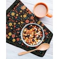 thumbnail image 3 of Boho Black Flowers Kitchen Dish Towels for Drying Dishes Set of 3, Spring Abstract Watercolor Floral Leaf Waffle Weave Microfiber Hand Tea Bathroom Towels Quick Dry & Absorbent Towel 12x12, 3 of 7