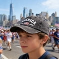 thumbnail image 2 of 250th Anniversary Knitted Hat – Patriotic Beanie for Men, Red White Blue Embroidery, Stretchy Soft Cap for Independence Day, Gift for USA Celebration, 2 of 5