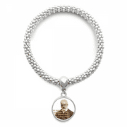 Hugo French Romance Art Deco Fashion Sliver Bracelet Pendant Jewelry Chain Adjustable Bangle