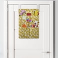 thumbnail image 2 of Floral Hanging Pocket Organizer, Hand Drawn Creative Flowers Herbs Blooming Spring Scene, Printed Polyester Storage Bag with Pockets, 14" x 20", Mustard Earth Yellow, 2 of 2