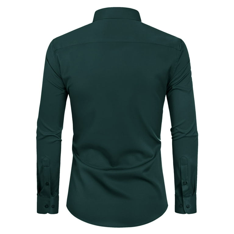 Dark green mens dress shirt 2025
