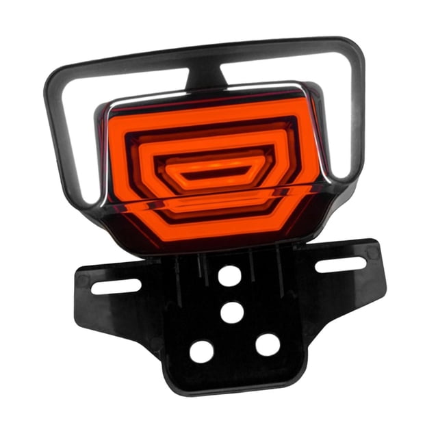Luz trasera LED DYNWAVEMX Motocicleta Luz de freno Estroboscópica 12V Blanca