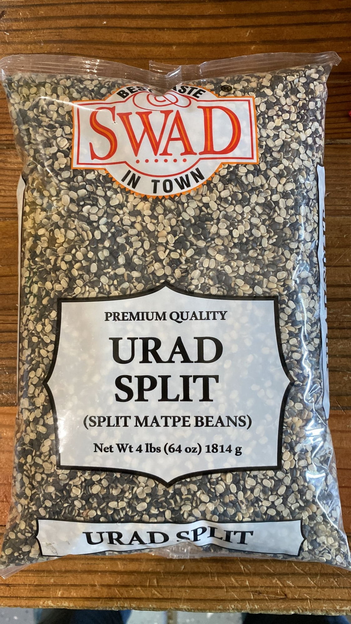 Swad Urad Dal Matpe Beans, Split, 4 lbs