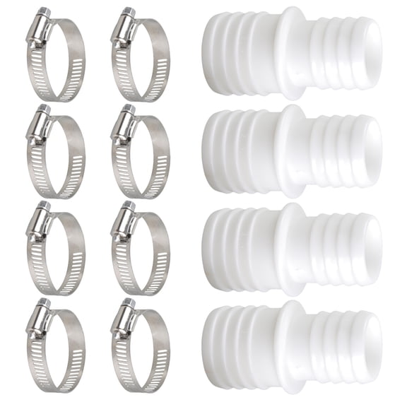 4Pcs Swimming Pool Nozzle Hose Connector 32 to 38mm Pool Hose Coupling Adapters with Clamp Easily Installation