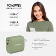 thumbnail image 5 of Liquipel Powertek Pastel Camo Dual USB-A / USB-C Wall Charger - Green, 5 of 7