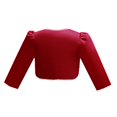 thumbnail image 3 of Chbgutlmr Baby Clothes for Girls Cropped Cardigans Kids Ruched Long Sleeve Pearl Cute Open Front Jackets, 3 of 3