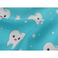 thumbnail image 5 of oneOone Viscose Jersey Aqua Blue Fabric Teeth Sewing Fabric By The Yard Printed Diy Clothing Sewing Supplies 60 Inch Wide, 5 of 7