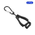 thumbnail image 4 of Uxcell Glove Keeper, Gloves Helmet Grabber Catcher Clips Holder, Black 2 Pack, 4 of 5