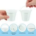 thumbnail image 3 of Uxcell 2.4"x2" Small Metal Buckets Mini Galvanized Bucket Colorful Easter Buckets White 8 Pcs, 3 of 6