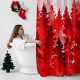 thumbnail image 5 of Shower Curtain 36"W x 72"L Winter Snowflake Red Pine Trees Fabric Shower Curtains Set with Hooks Water Repellent Bathroom Curtains Machine Washable Bathroom Accessories, 5 of 7