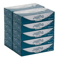 Georgia-Pacific Angel Soft Ultra 2-Ply Facial Tissue Flat Box, 4836014, 10 Boxes per Case