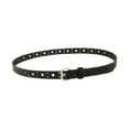 thumbnail image 3 of Dualoai Women Skinny Belt 0.7 inch Wide Synthetic Leather for Trousers Jeans Parties Black, 3 of 9
