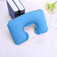 thumbnail image 1 of Almohada inflable Almohadas de aire en forma de U de PVC Cuello roto portátil Azul cielo Azul, 1 of 5