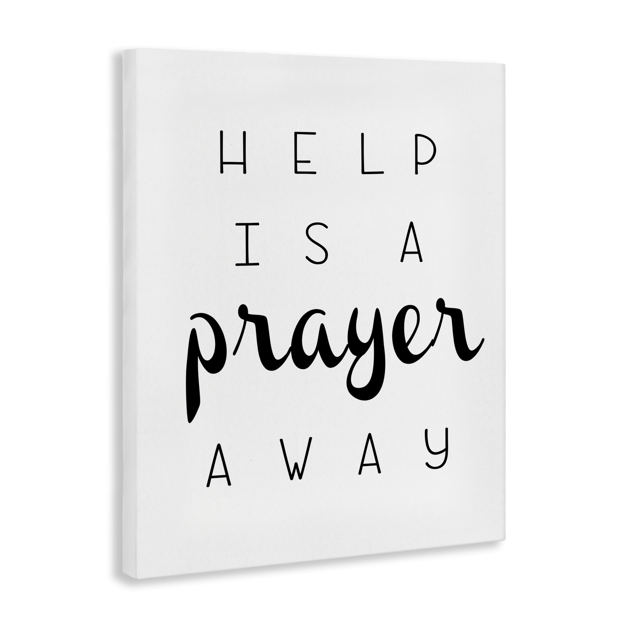 Stupell Industries A Prayer Away Sentiment Religious & Spiritual Painting Wrapped Canvas Art Print Wall Art, 30 x 40
