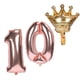 thumbnail image 5 of Globos de papel de aluminio, pegatinas de coronas con números de oro rosa para decoración de fiesta de cumpleaños, 5 of 8
