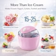 thumbnail image 6 of Small Home Mini Ice Cream Maker, 17 Oz Mini Ice Cream Machine with Pre-Frozen Bowl, One-Touch Frozen Yogurt, Gelato and Sorbet Maker, Compact Dessert Maker for Home Kitchen (Blue), 6 of 9