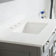 thumbnail image 6 of ANGELES HOME 36" Bathroom Vanity with Single Sink, Solid Wood Bathroom Makeup Cabinet W/ 2 Doors and 3 Drawers, Bathroom Vanity Storage Organizer with Carrara White Quartz Countertop, Titainum Grey, 6 of 11