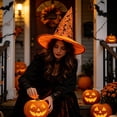 thumbnail image 5 of Darzheoy Halloween Witch Hats for Women, Sharp Pointed Lace Veils Witch Hats, Halloween Accessories Party Decoration Props, 5 of 5